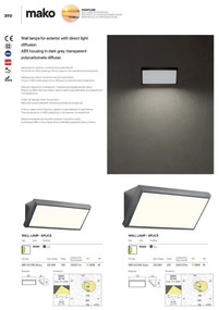 Redo 90160 - LED Vonkajšie nástenné svietidlo MAKO 1xLED/21W/230V IP65