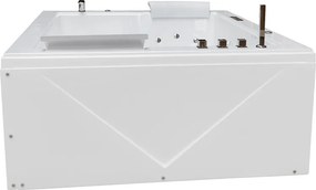BPS-koupelny Hydromasážna vaňa DIABLO 666 II 180x150 s ohrevom vody