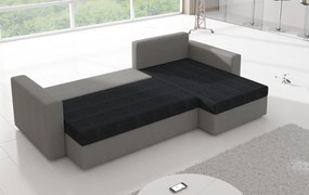 Rohová sedačka Levenne (sivá + biela) (P). Vlastná spoľahlivá doprava až k Vám domov. 1025433