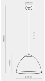 Luster na lanku FARO 1xE27/60W/230V čierna