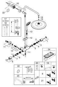 GROHE 26400001 - Sprchový systém VITALIO JOY SYSTEM 310 450 mm lesklý chróm