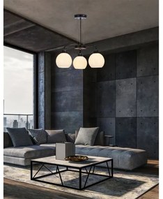 Luster na lanku CALDERA 3xE27/60W/230V čierna