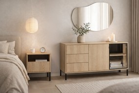 Komoda Harmona 160 cm s osvetlením - dub lindberg