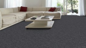 ITC, Metrážny koberec e-blitz 99, na mieru, šíře 4m, šedá, ab (mriežka), chodba / predsieň