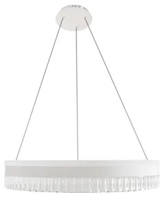 LED Stmievateľný luster na lanku LED/80W/230V 3000-6500K biela + diaľkové ovládanie
