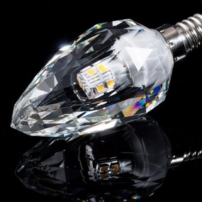 Dekoračná LED žiarovka E14 neutrálna 4000k 4w 500 lm crystal sviečka