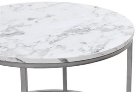 SADA 2x Konferenčný stolík PAOLA pr. 38/60 cm šedá/dekor mramoru