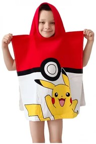 Detské pončo Pokémon Pokéball a Pikachu