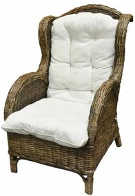 Sconto Kreslo WING hnedá/krémová