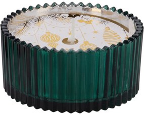 Vianočná sviečka v skle zelená, 150 g, 10 x 5 cm