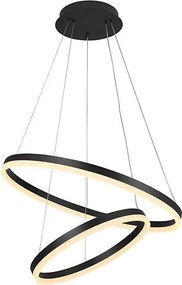 Brilagi - LED stmievateľný závesný luster na lanku CIRCLE LED/70W/230V 3000-6500K čierny+DO