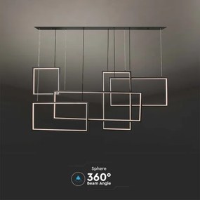LED Stmievateľný luster na lanku LED/45W/230V 3000K čierna