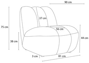 Zelené kreslo z textílie buklé Janissaire – Bobochic Paris