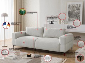 POHOVKA FLEUR 3 MIESTNÁ SVETLO SIVÁ 217 cm