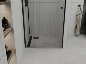 Mexen Roma, sprchové dvere do otvoru 80 x 190 cm, 6mm číre sklo, čierny profil, 854-080-000-70-00