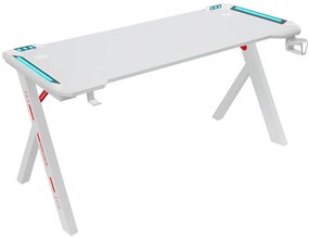 Herný stôl s podsvietením BG03 biely 140 cm