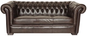 furniture-nabytek.cz - Kožená sedačka Chesterfield trojmiestna