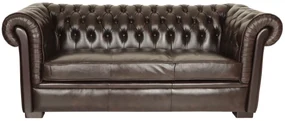 furniture-nabytek.cz - Kožená sedačka Chesterfield trojmiestna