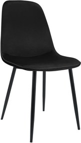 Sada 4 ks jedálenskej stoličky Maryam zamat - čierna