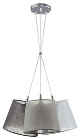 Duolla - Luster na lanku ROSSA 3xE27/40W/230V antracit/šedá