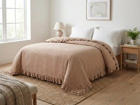 Prehoz na posteľ MONTEGO, tmavobéžový Rozmer: 170 x 210 cm