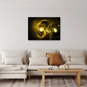 Abstraktný obraz žltých gulí (70x50 cm)