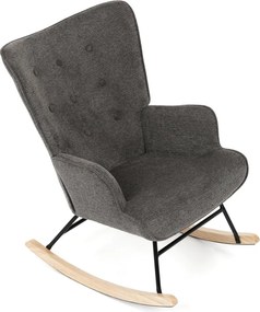 Hojdacie kreslo FABIAN — látka, sivá