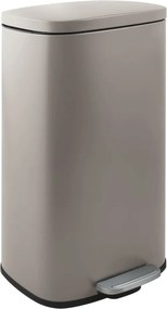 Taupe nášľapný oceľový odpadkový kôš 50 l Akira – Spirella
