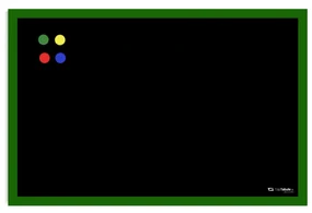 Toptabule.sk KRTCL01 Čierna kriedová tabuľa v zelenom drevenom ráme 100x200cm / nemagneticky /