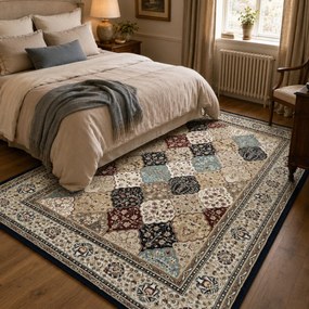 Angel Carpet, Kusový koberec Sultan 25 Blue/red, 160x230, viacfarebná, kancelária