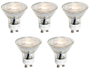 Sada 5 LED žiaroviek GU10 50 mm číra 3W 230 lm 2700K