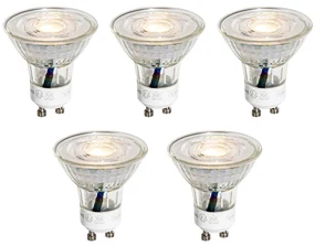 Set van 5 GU10 50mm LED lampen helder 3W 230 lm 2700K