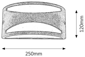 Rabalux 8510 - Vonkajšie nástenné svietidlo MANHATTAN 1xE27/60W/230V