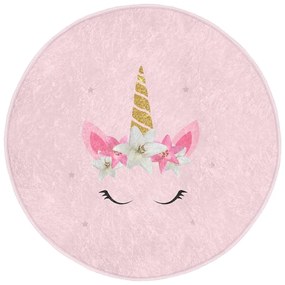 Ružový detský koberec ø 100 cm Comfort – Mila Home