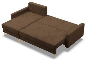 Rohová rozkladacia sedačka BLANK Comfort hnedá
