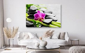 Obraz Spa zátišie s fialovou orchideou - 60x40