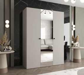 Šatníková skriňa 150 cm Parna 2 (kašmír + čierna). Akcia -20%. Vlastná spoľahlivá doprava až k Vám domov. 1125929
