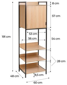 Otvorená šatníková skriňa v prírodnej farbe 60x190x48 cm Armarios – Casa Selección