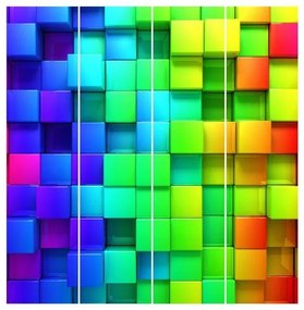MANUFACTURER -  Súprava posuvnej záclony - 3D Cubes -4 panely