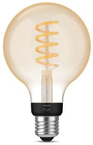 PHILIPS HUE Múdra LED filamentová žiarovka HUE, E27, G93, 7W, 550lm, teplá biela-neutrálna biela
