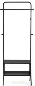 Čierny kovový stojan na oblečenie Kave Home Bently