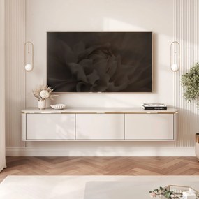 ZÁVESNÝ TV STOLÍK MODENA KAŠMÍR HLADKÝ LED 165 cm