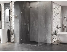 Mexen Lunar-B, výklopný sprchový kút ľavý 80 x 70 cm, 8mm číre sklo, oceľový profil, 832-080-070-97-00-L