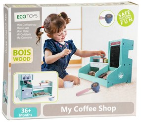 EcoToys Drevená malá kaviareň pre deti