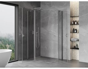 Mexen, Mexen Mist Duo výklopný sprchový kút 105 x 85 cm, priehľadný, chróm - 8A4-105-085-01-00