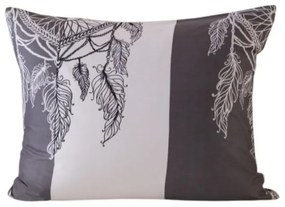 Obliečka na vankúš z mikrovlákna TIRSO 50x70 cm, sivo-biela