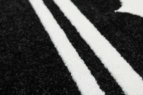 Detský koberec LIMA M138A čierny / biely