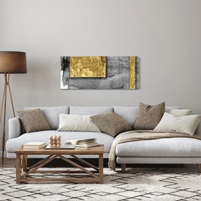 Obraz - Zlaté štvorce N⁰2 (120x50 cm)