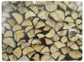 4ks pevné korkové prestieranie drevo Fireplace wood - 30 * 40 * 0,4 cm