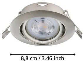 Eglo 901757 - SADA 3x LED Podhľadové svietidlo FAVAZZINA 1xGU10/4W/230V chróm